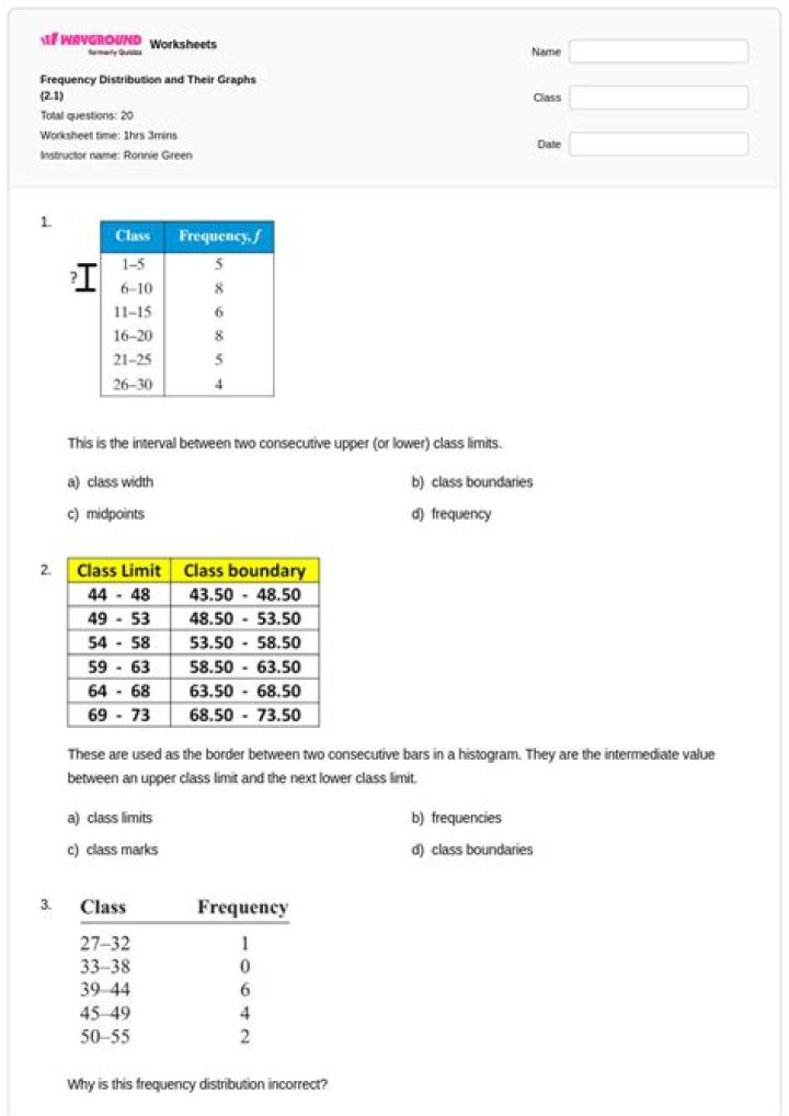Frequency Distribution Questions & Answers PDF – Instant Study Guide