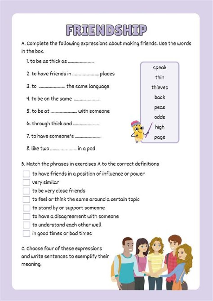 Free Friendship Worksheets for Middle School PDF – Boost Social Skills