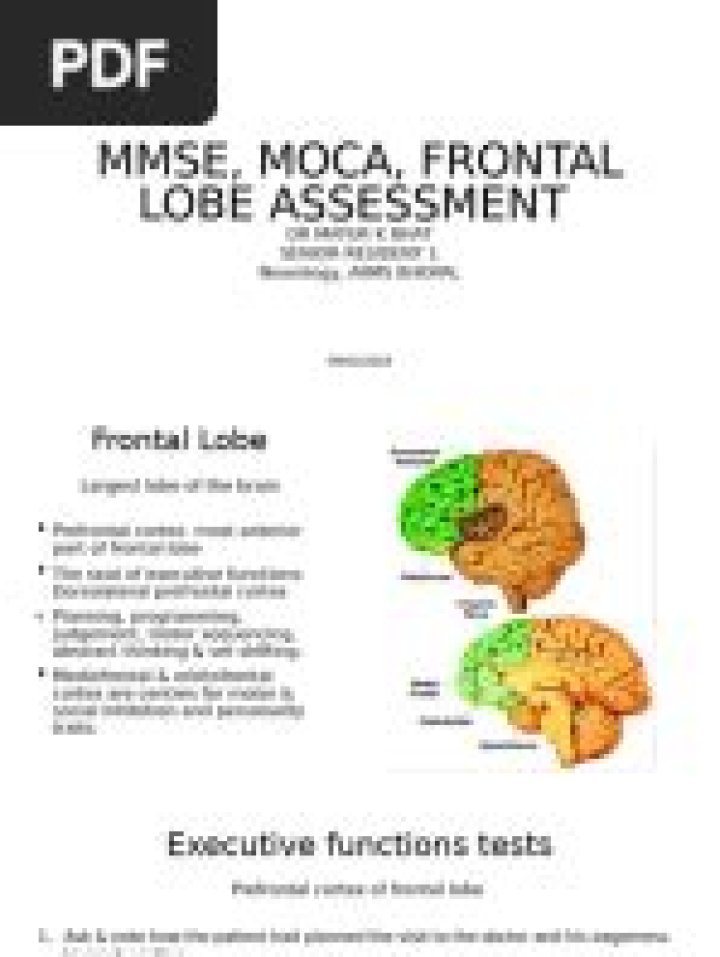 Frontal Lobe Tests PDF: Essential Diagnosis Guide