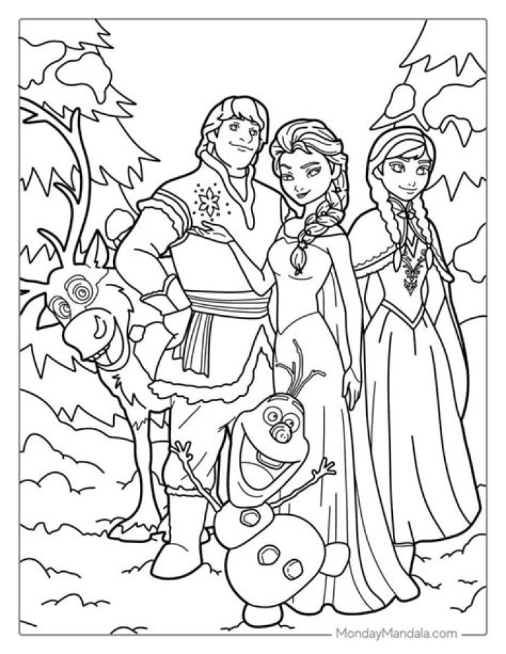 Frozen Coloring Sheets PDF – Free Printable Winter-Themed Activities