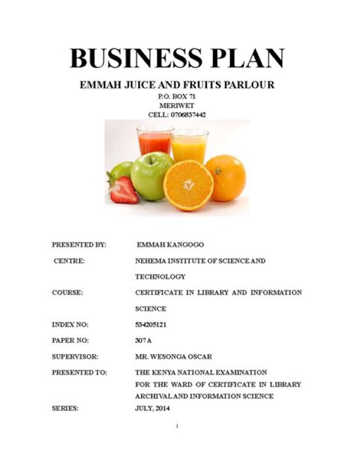 Fruit Salad Business Plan PDF: Full Step-by-Step Guide