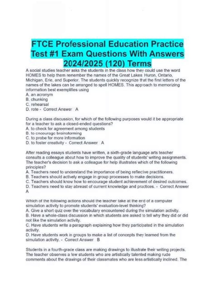 Download the Official FTCE Professional Education Test PDF Guide