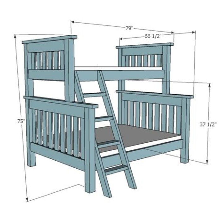 Full Over Full Bunk Bed Plans PDF for Safe & Stylish Sleeping Solutions