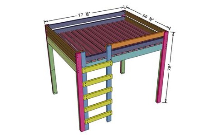 Full Size Loft Bed Plans PDF – Download Detailed Blueprints