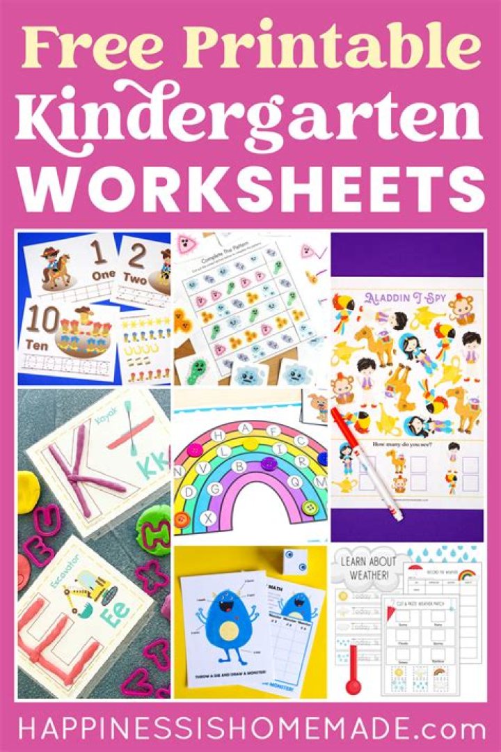 Fun & Printable Kindergarten Worksheets PDF for Early Learning