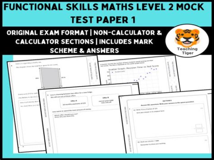Functional Skills Maths Level 2 Past Papers & Answers PDF