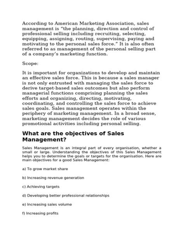 Essential Functions of Sales Management PDF Guide