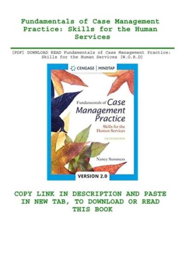 Fundamentals of Case Management Practice 5th Edition PDF Guide