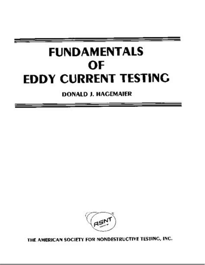 Fundamentals of Eddy Current Testing: Essential PDF Guide