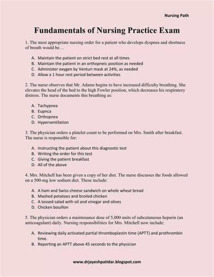 Fundamentals of Nursing Practice Questions PDF: Master Key Skills