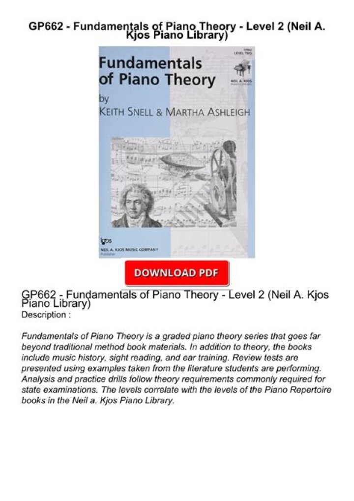 Level 2 Piano Theory Fundamentals: Expert Answers in PDF Format