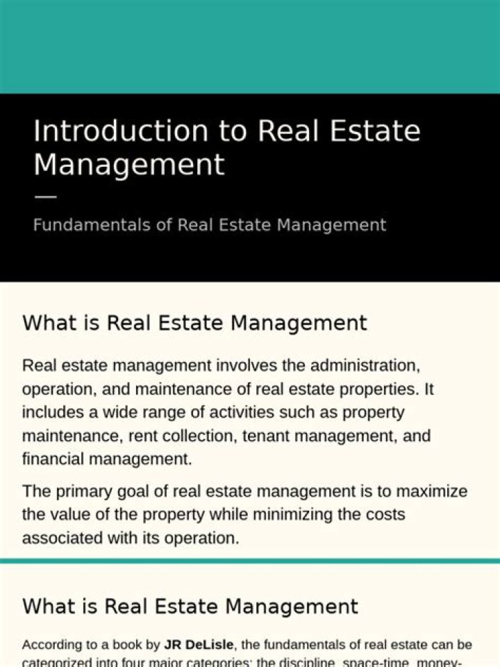 Fundamentals of Real Estate Management PDF: Essential Guide for Beginners