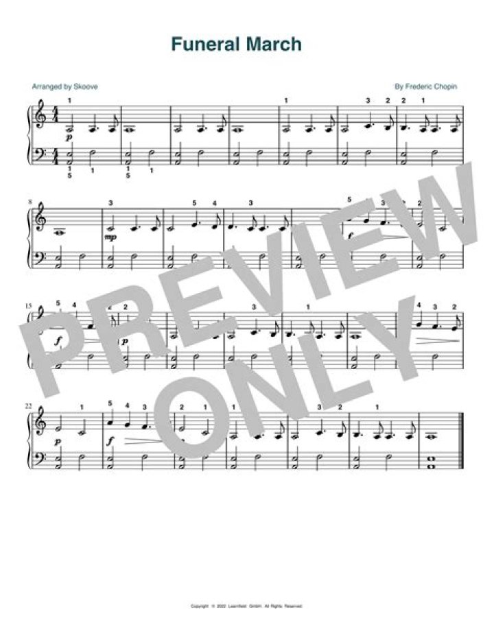 Free Funeral March Chopin Sheet Music PDF Download
