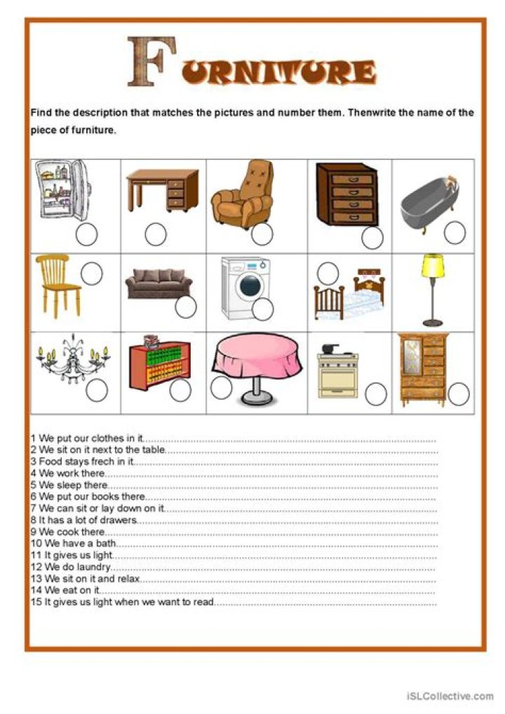 Free Furniture Worksheet PDF – Plan Your Space Easily