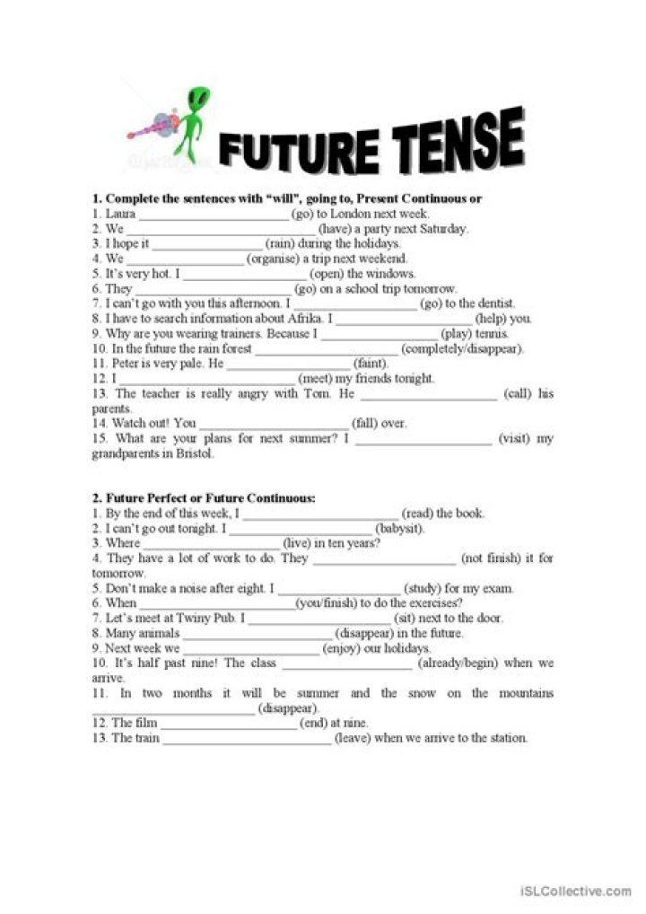 Master Future Simple vs Future Continuous: Exercises PDF with Answers
