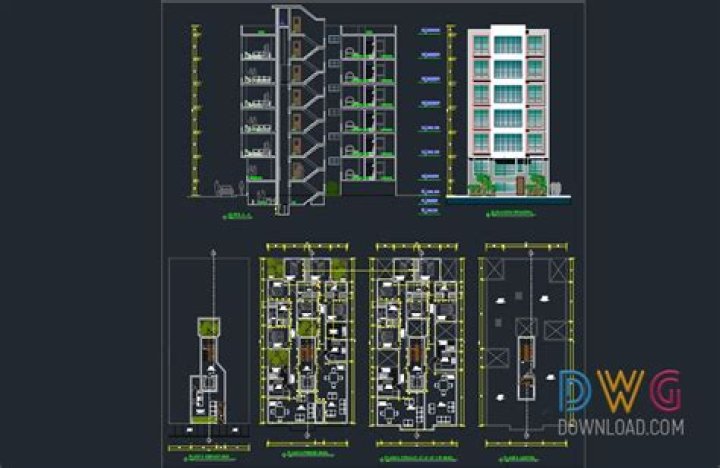 G2 Residential Building Plan AutoCAD PDF for Construction Use