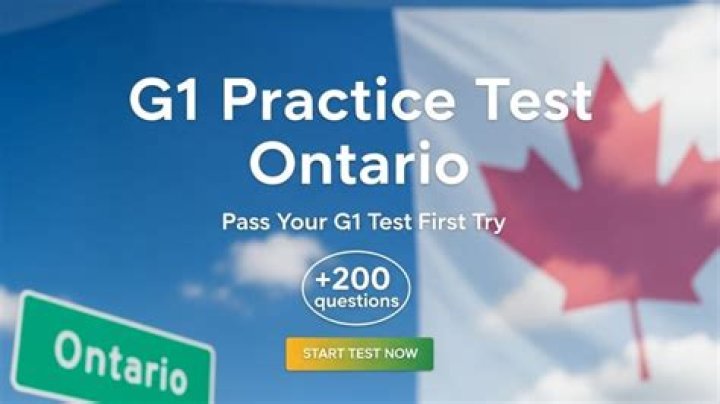 G1 Ontario Practice Test PDF: Pass Your Driver’s Exam Today