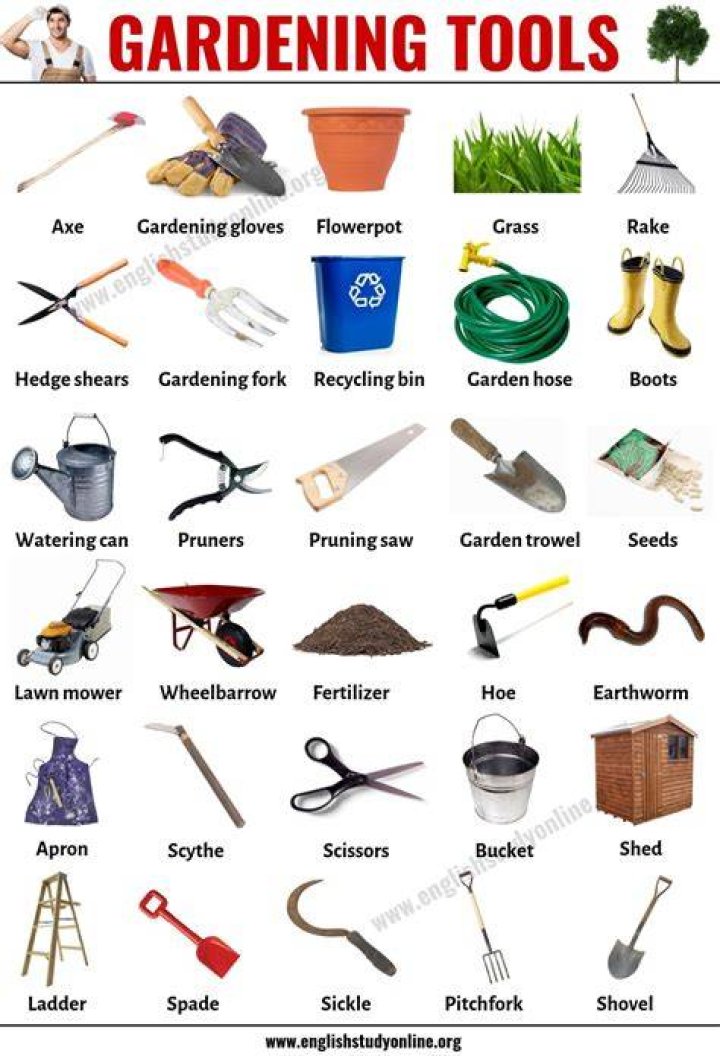 Essential Gardening Tools List with Pictures and Uses PDF
