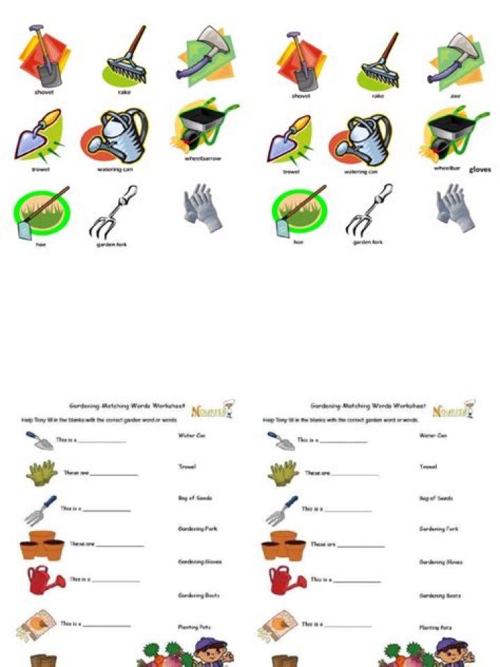 Free Gardening Tools Worksheet PDF – Printable Gardening Planning Tool