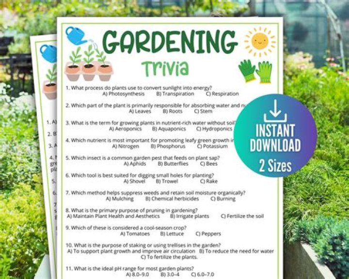 Gardening Trivia Quiz PDF: Fun Facts & Answers for Plant Lovers
