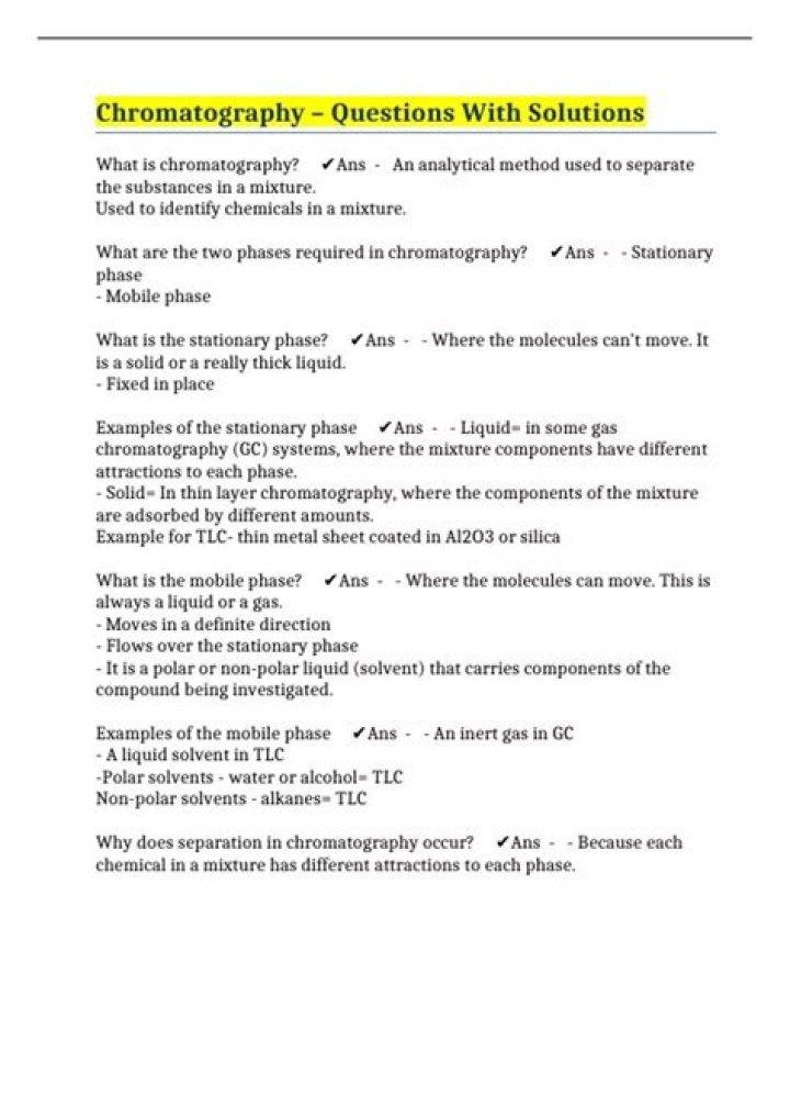 Gas Chromatography Exam Questions & Answers PDF – Study Guide