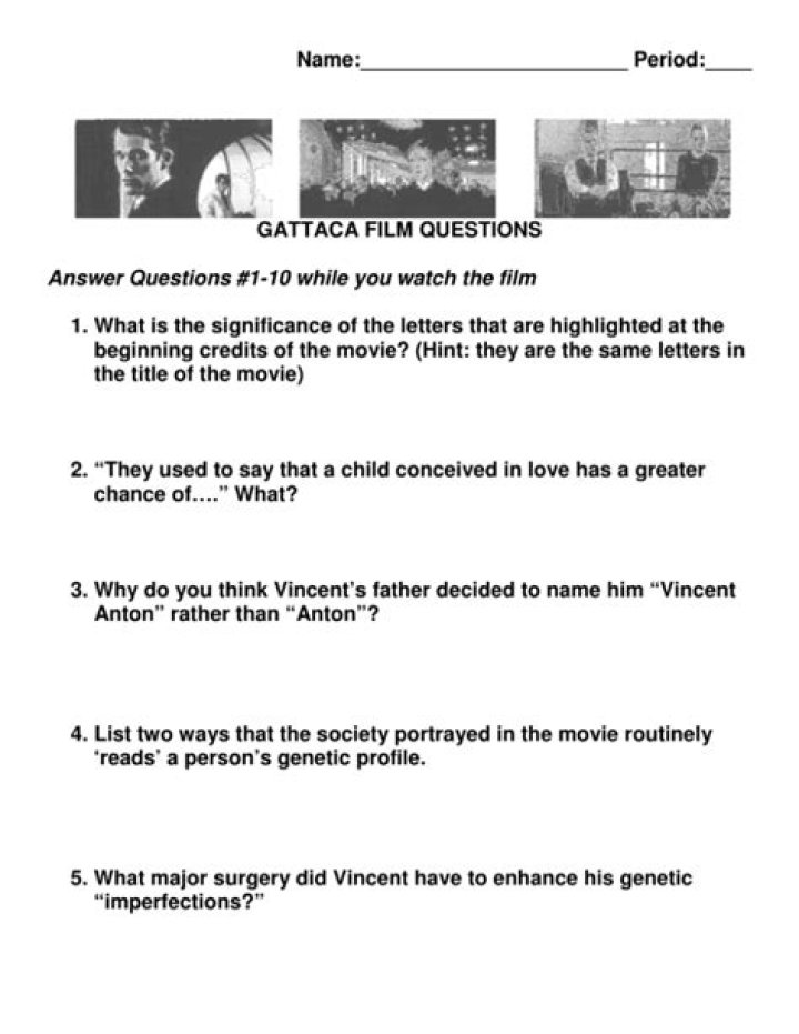 Gattaca Movie Questions PDF: Key Analysis & Discussion Points