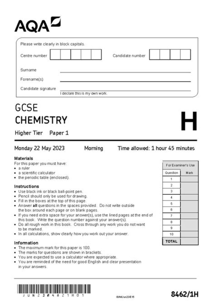 GCSE Chemistry Questions & Answers PDF – Perfect Revision Tool