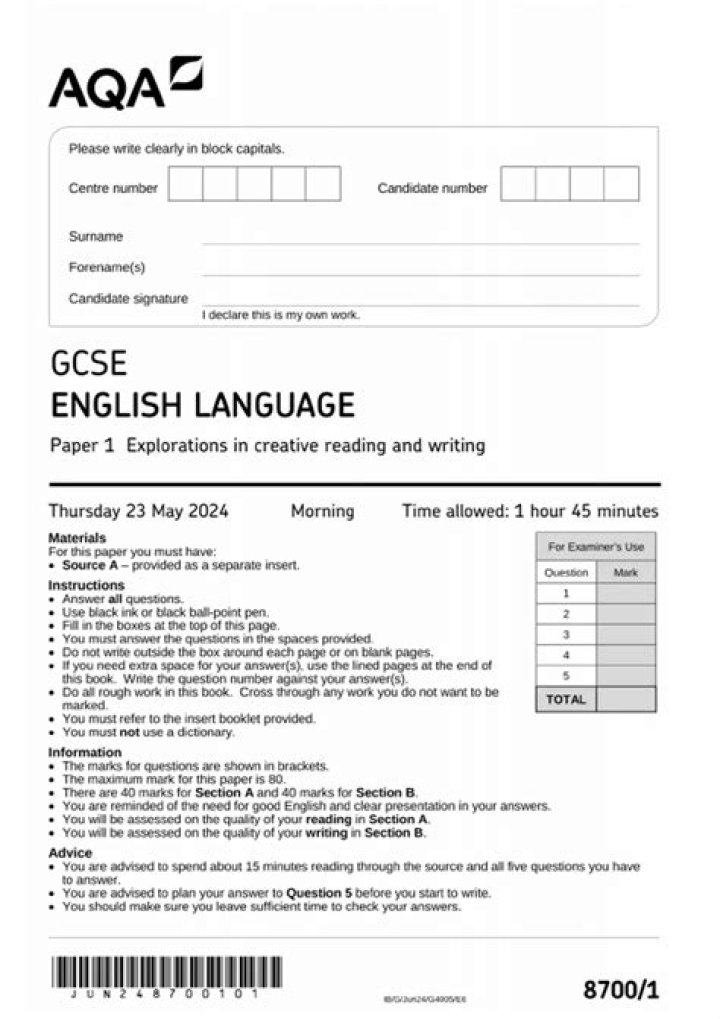 GCSE English Equivalency Test Past Papers PDF – Full Study Resource
