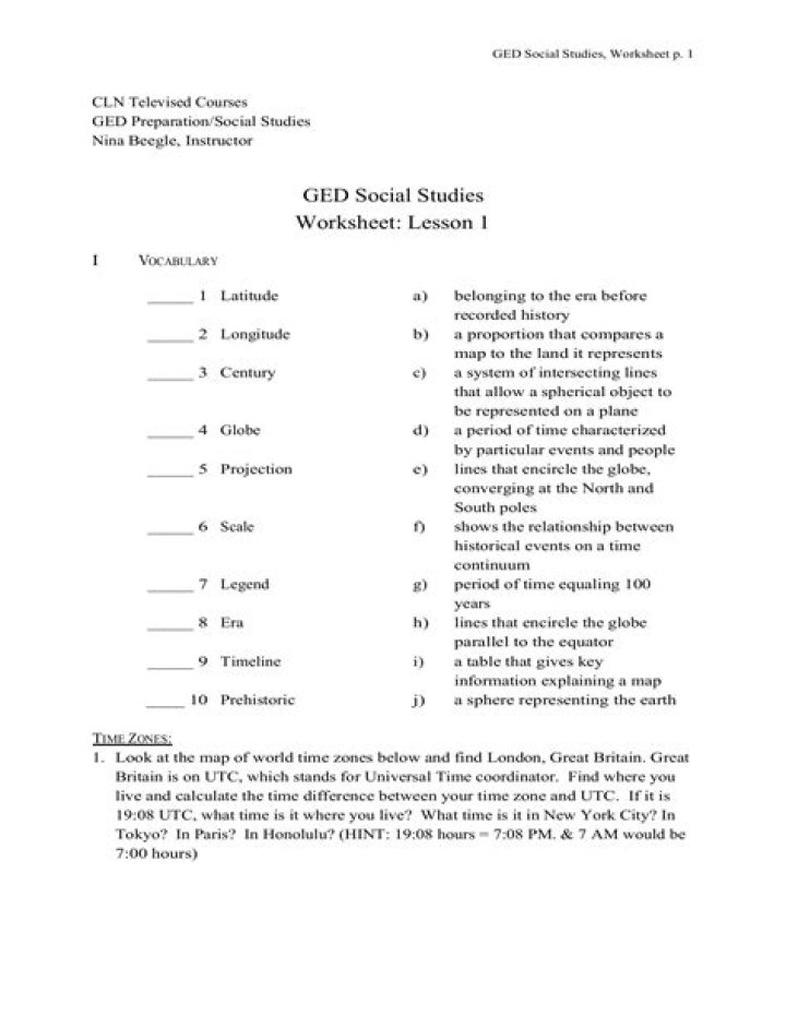 Free GED Vocabulary Worksheets PDF – Practice & Master Test Vocabulary