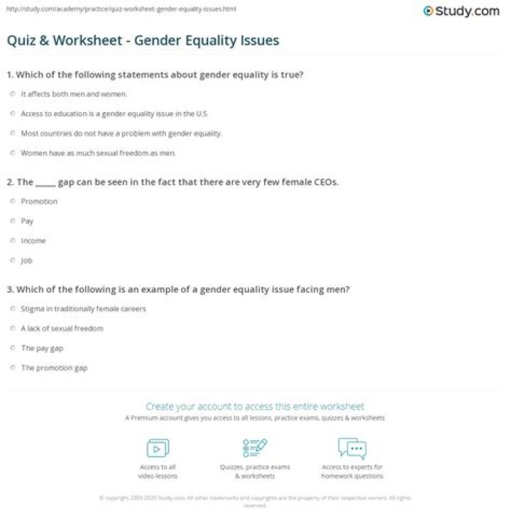 Gender Equality Worksheet PDF: Practical Tools for Change