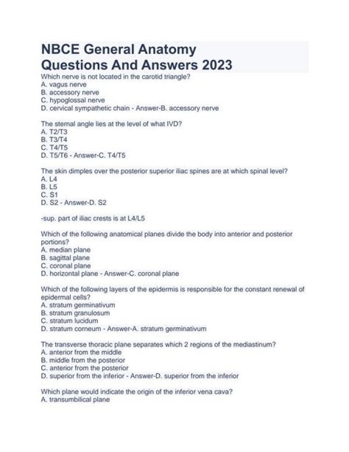 General Anatomy Questions and Answers PDF: Perfect Study Guide