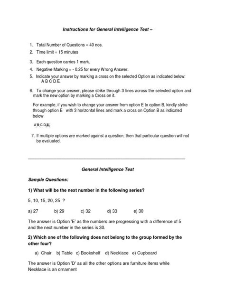 General Intelligence Test PDF: Free Download & Practice Exam
