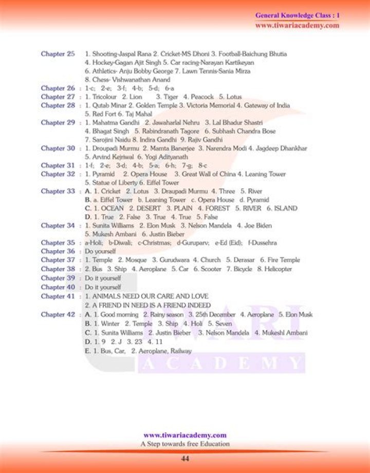 सामान्य ज्ञान प्रश्न और जवाब PDF हिंदी