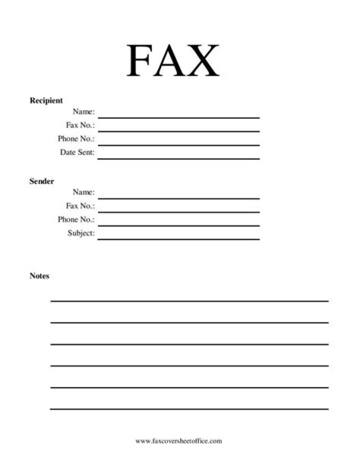 Generic Fax Cover Sheet PDF for Easy Printing