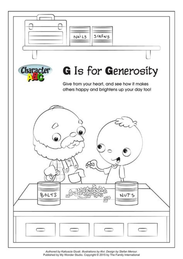 Free Generosity Worksheets PDF for Charity & Giving