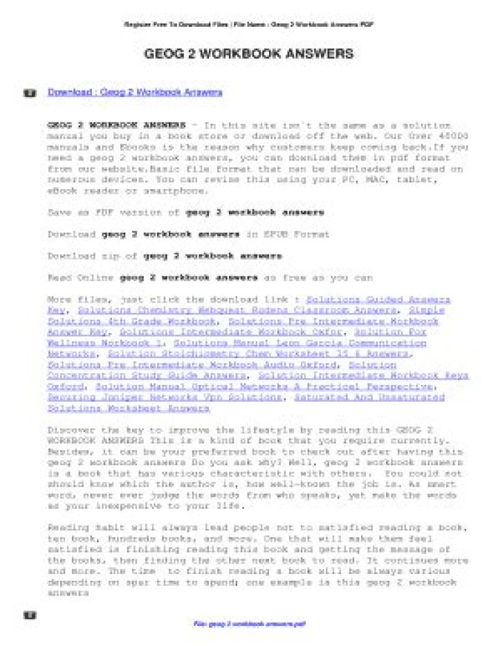Geog 2 Textbook Answers PDF – Perfect Study Guide