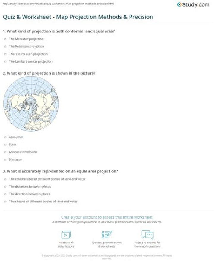 Master Geography Skills 1: Understanding Map Projections Answer Key PDF