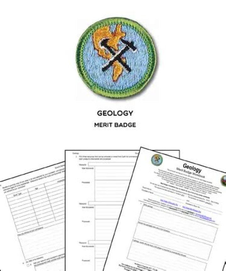 Download Free Geology Merit Badge Worksheet PDF