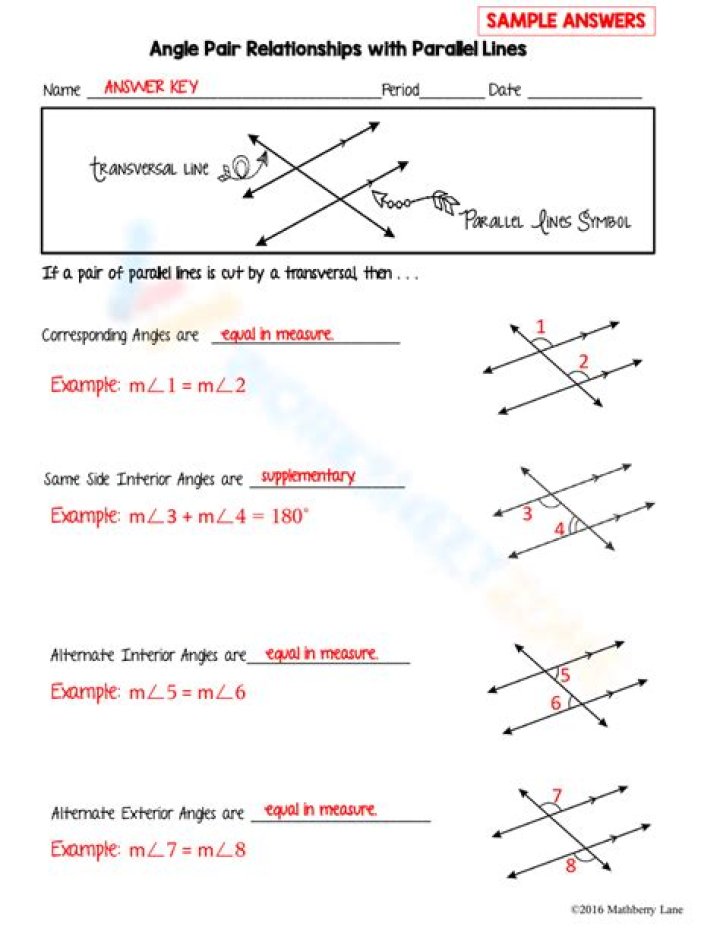 Geometry Angle Relationships Worksheet PDF – Master Triangle and Circle Angles