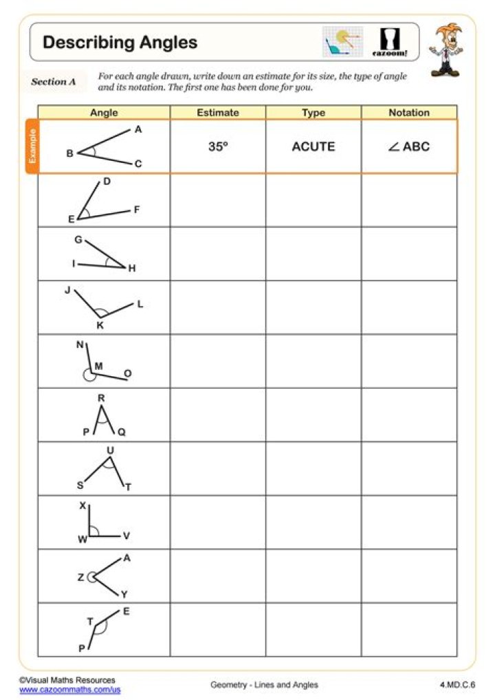 Free Geometry Angles Worksheet PDF for Instant Practice