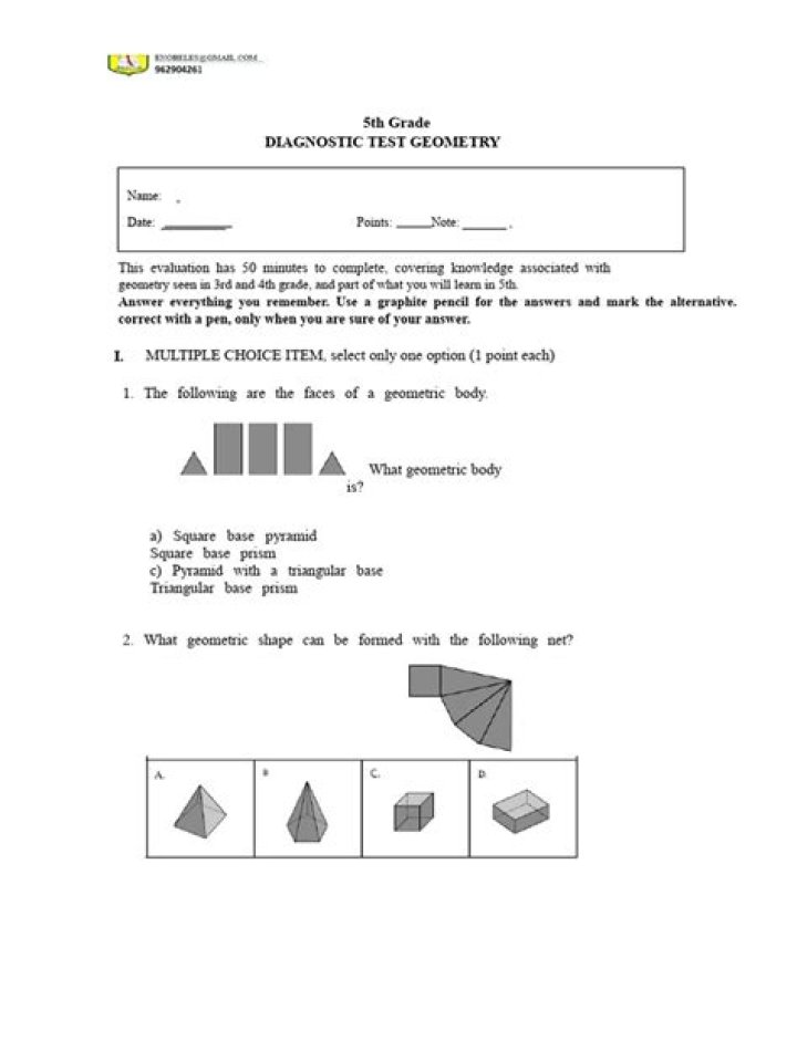 Geometry Diagnostic Test PDF: Accurate Assessment & Analysis