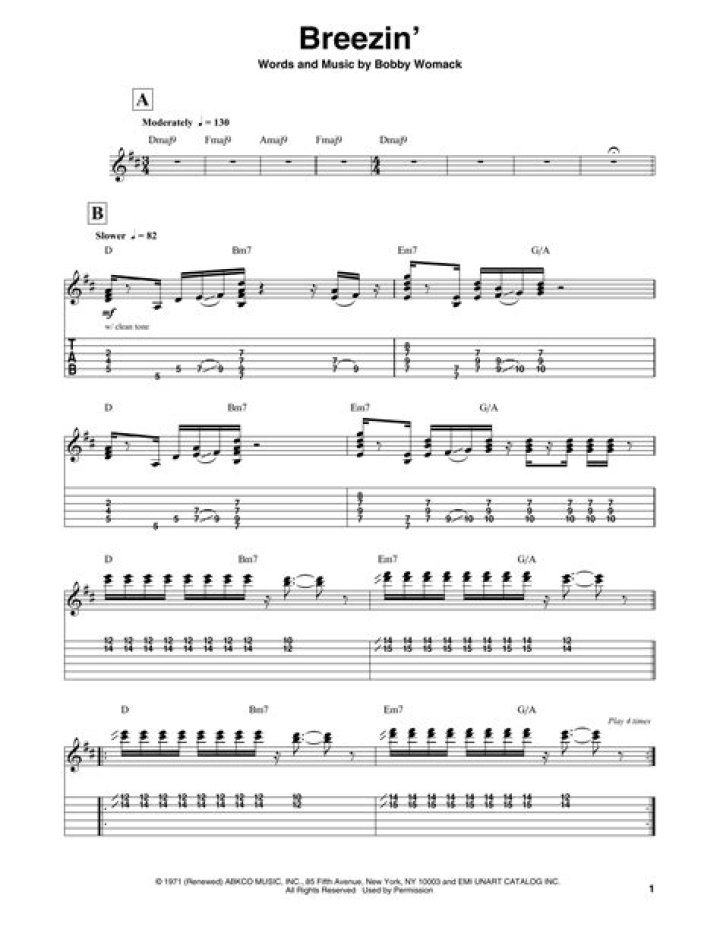 George Benson Breezin Sheet Music PDF – Download Instant Jazz Groove