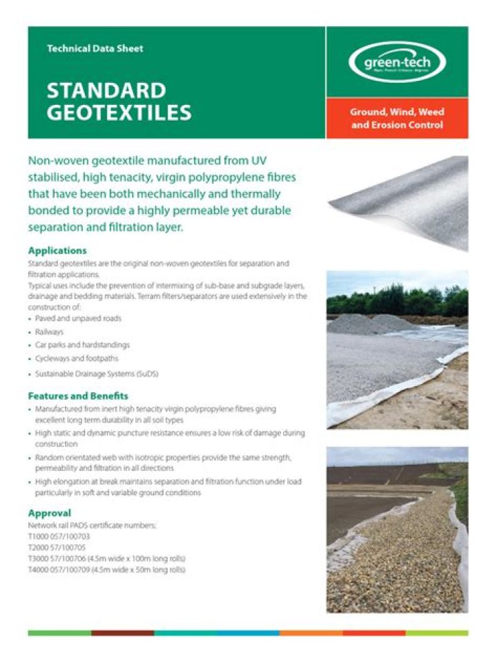 Geotextile Data Sheet PDF: Technical Specs & Performance Data