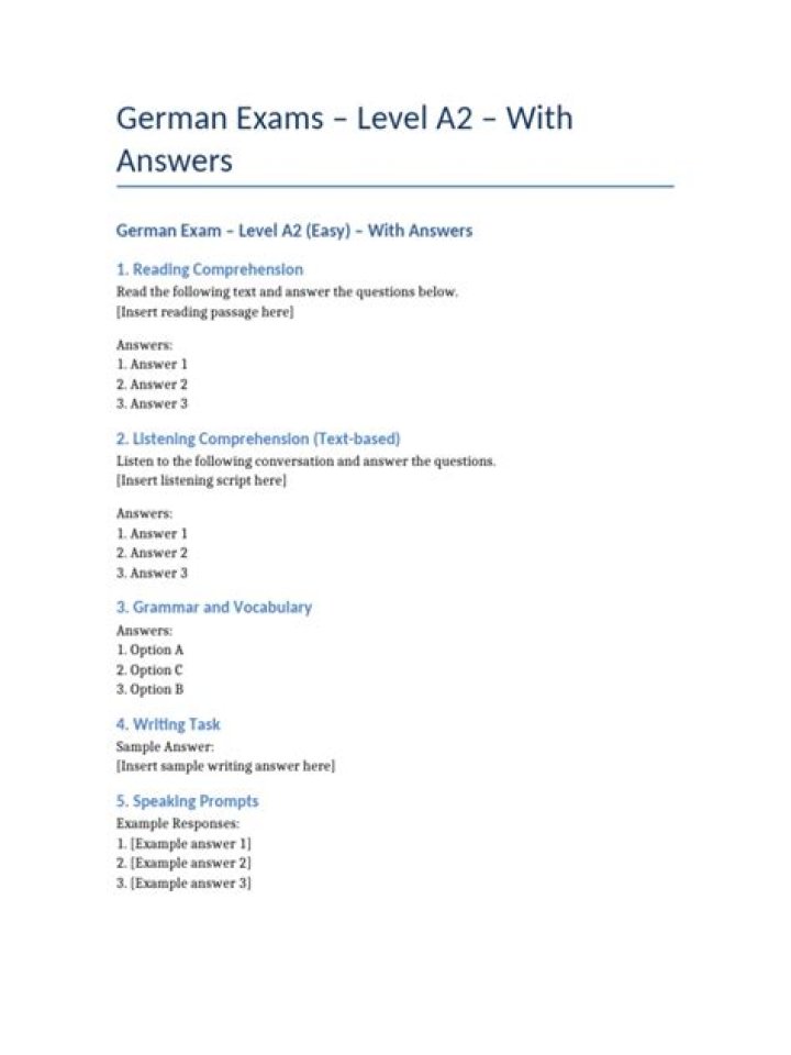 German A2 Exam Papers with Answers PDF Download – Practice & Pass