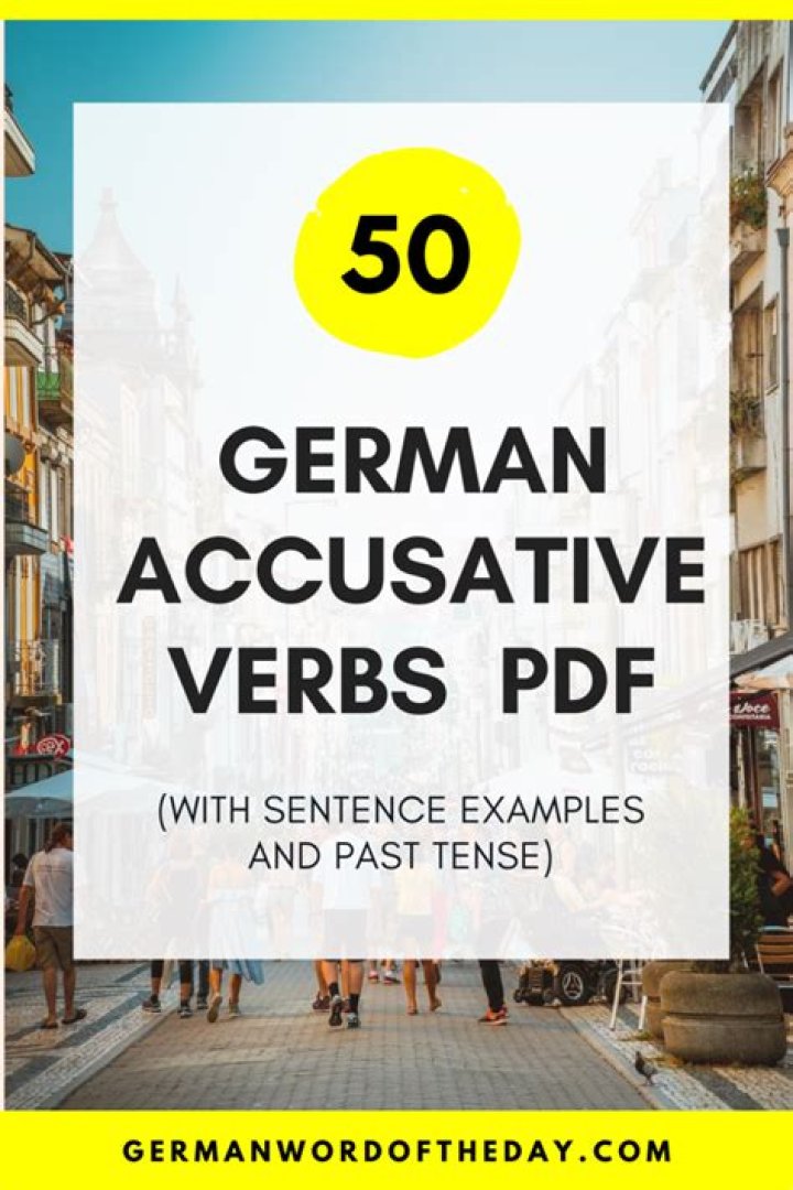German Accusative Verbs List PDF – Essential Grammar Resource
