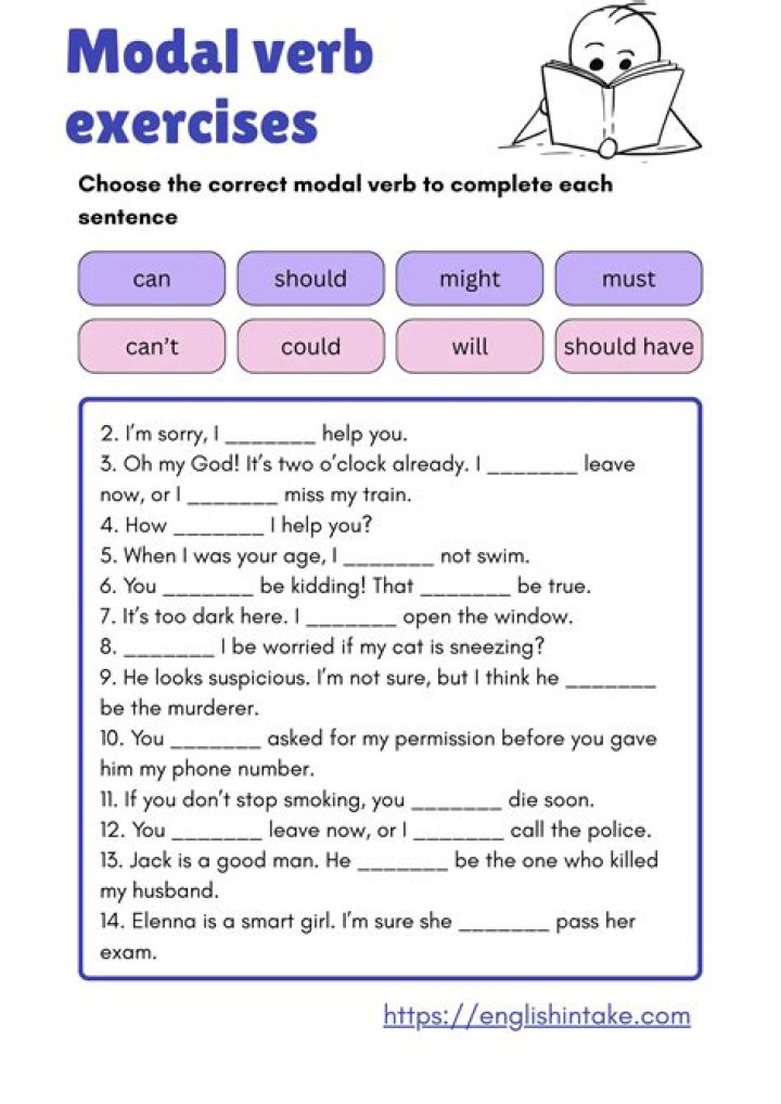 German Modal Verbs Exercises with Answers PDF – Perfect Practice
