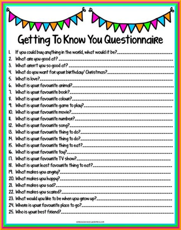 Top Get to Know You Questions for Students PDF – Easy-to-Use Worksheet