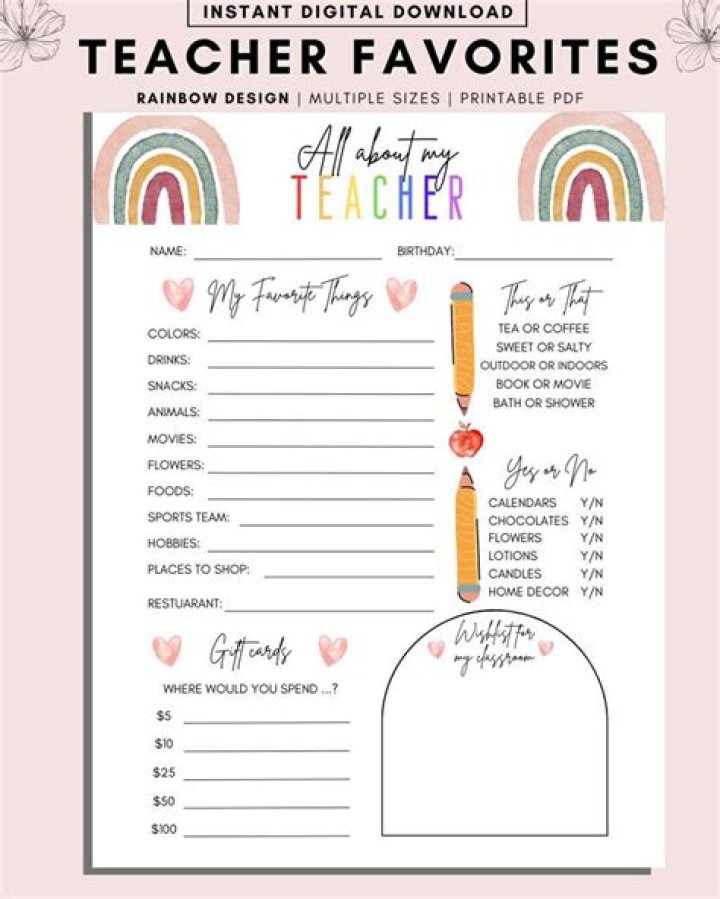 Get to Know Your Teacher: Essential Questions PDF for Classroom Connection