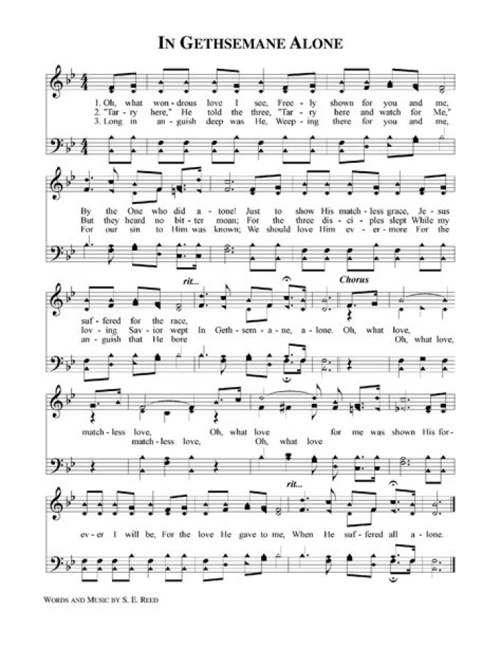 Free Gethsemane Jesus Loves Me Sheet Music PDF Download