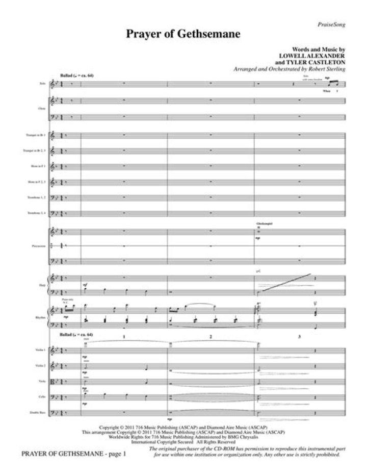 Free Gethsemane Sheet Music PDF – Instant Download for LDSS